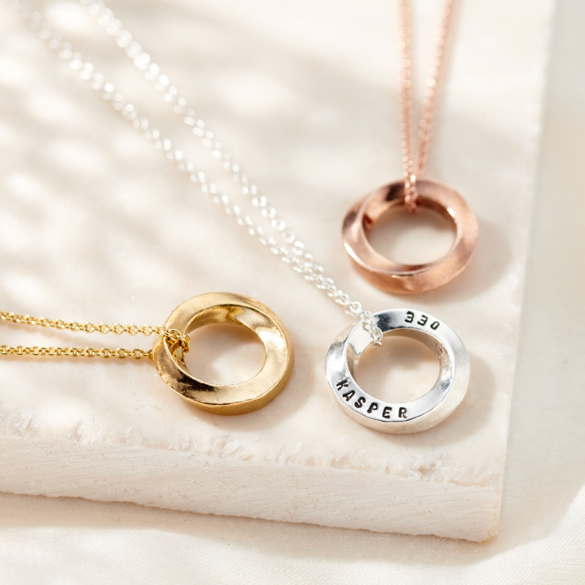 Personalised Mini Mobius Necklace