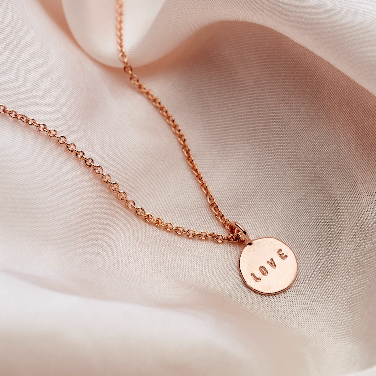 Personalised Mini Hammered Disc Necklace