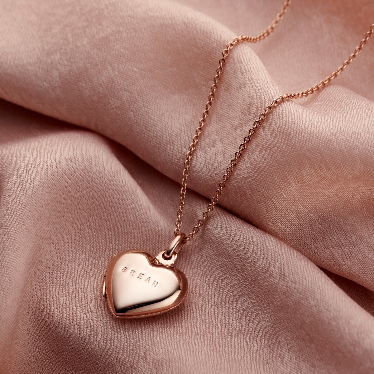 Small Personalised Heart Locket Necklace