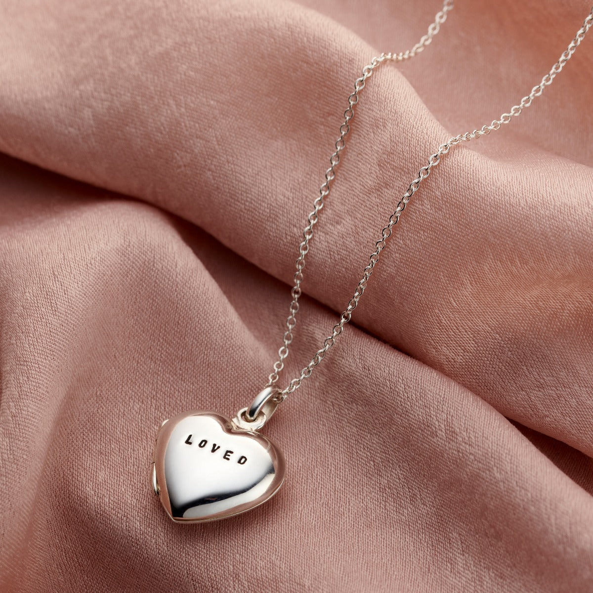 Small Personalised Heart Locket Necklace