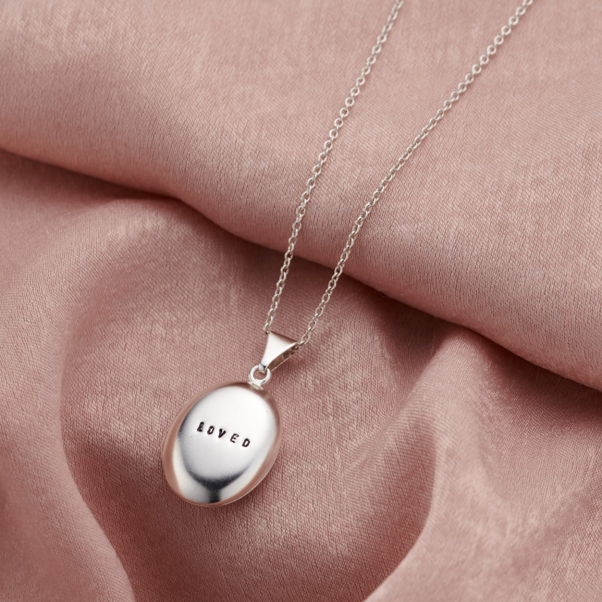 Small Personalised Oval Locket Necklace