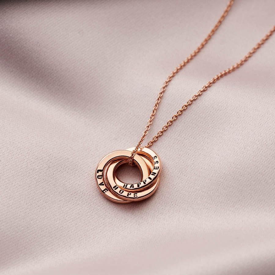 Personalised Mini Russian Ring Necklace