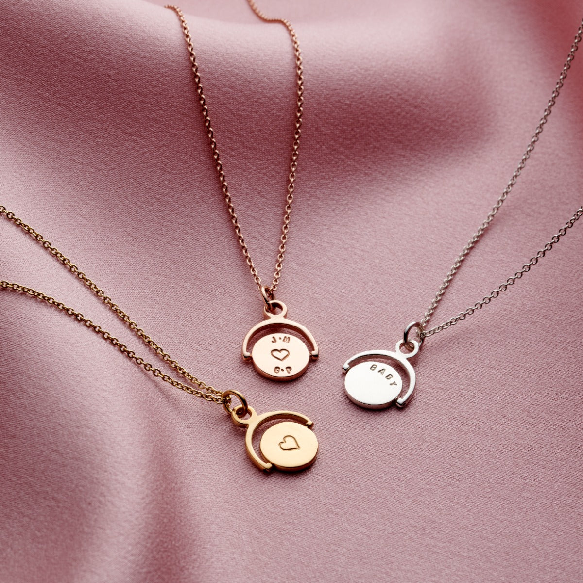 Personalised Mini Spinner Necklace