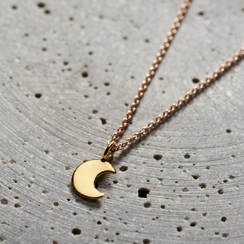 Personalised Mini Crescent Moon Necklace