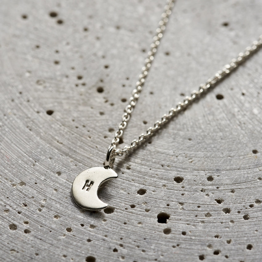 Personalised Mini Crescent Moon Necklace