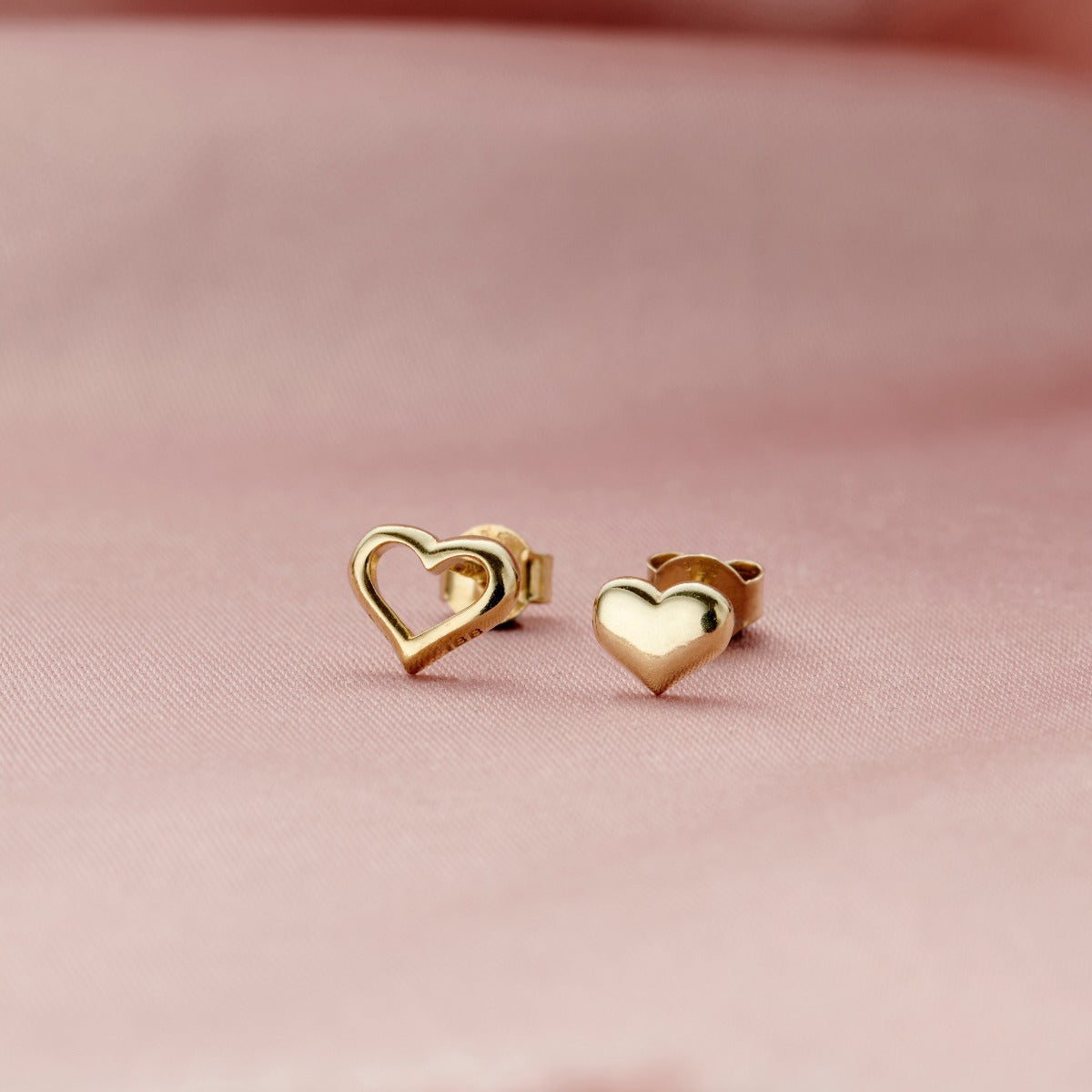 Mismatch Heart Stud Earrings