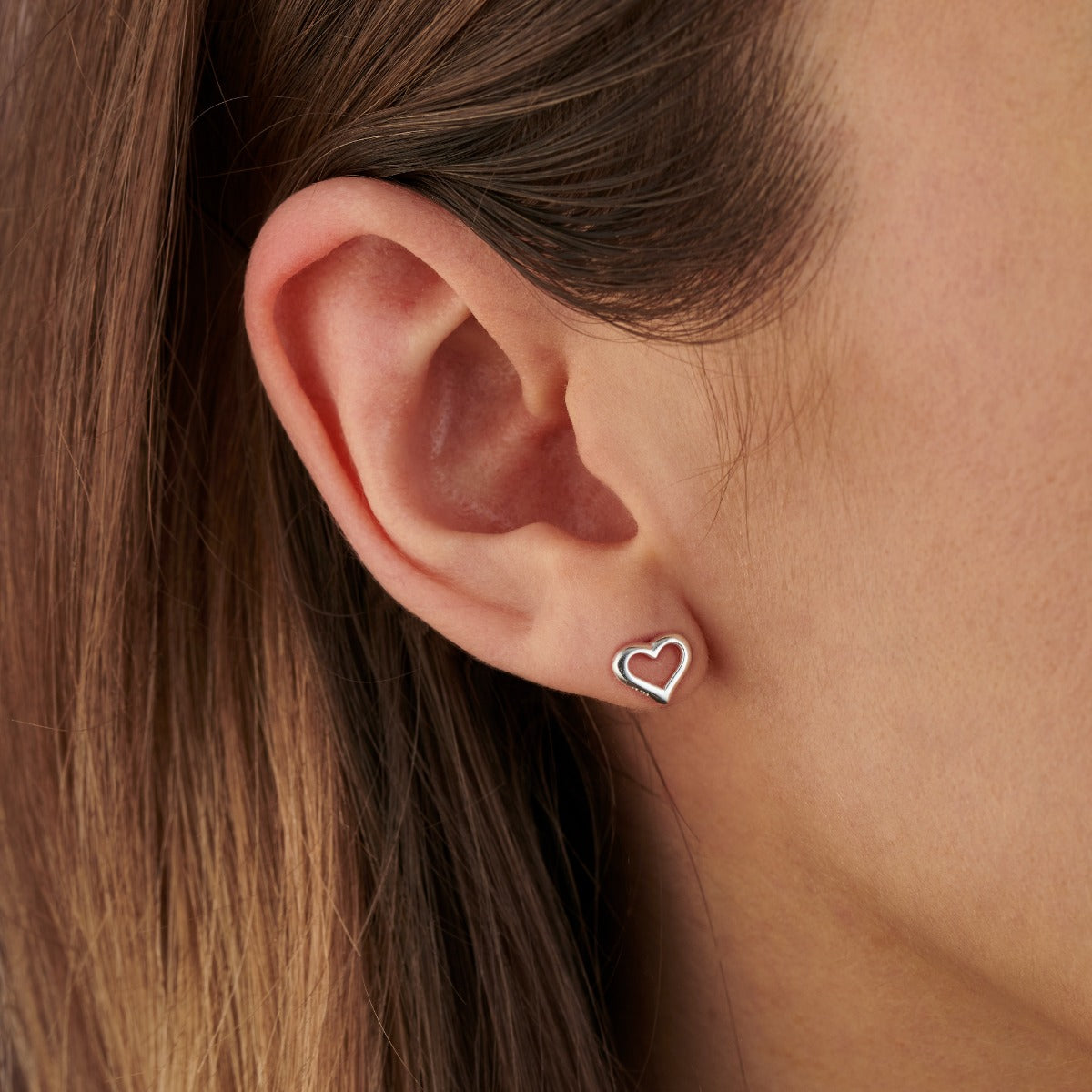 Mismatch Heart Stud Earrings