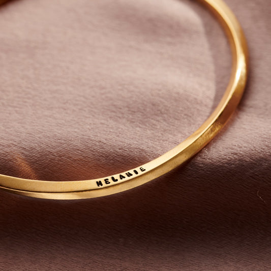 Forever Oval Personalised Bangle