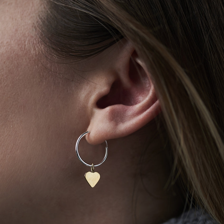 Heart Hoop Earrings