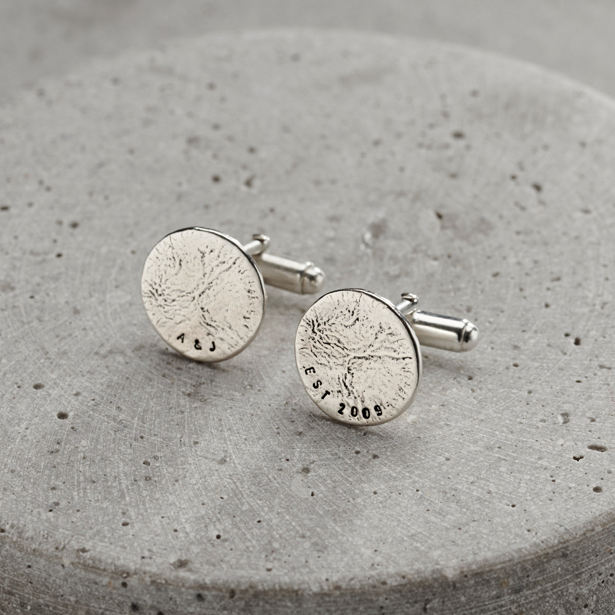 Men's Molten Disc Personalised Cufflinks