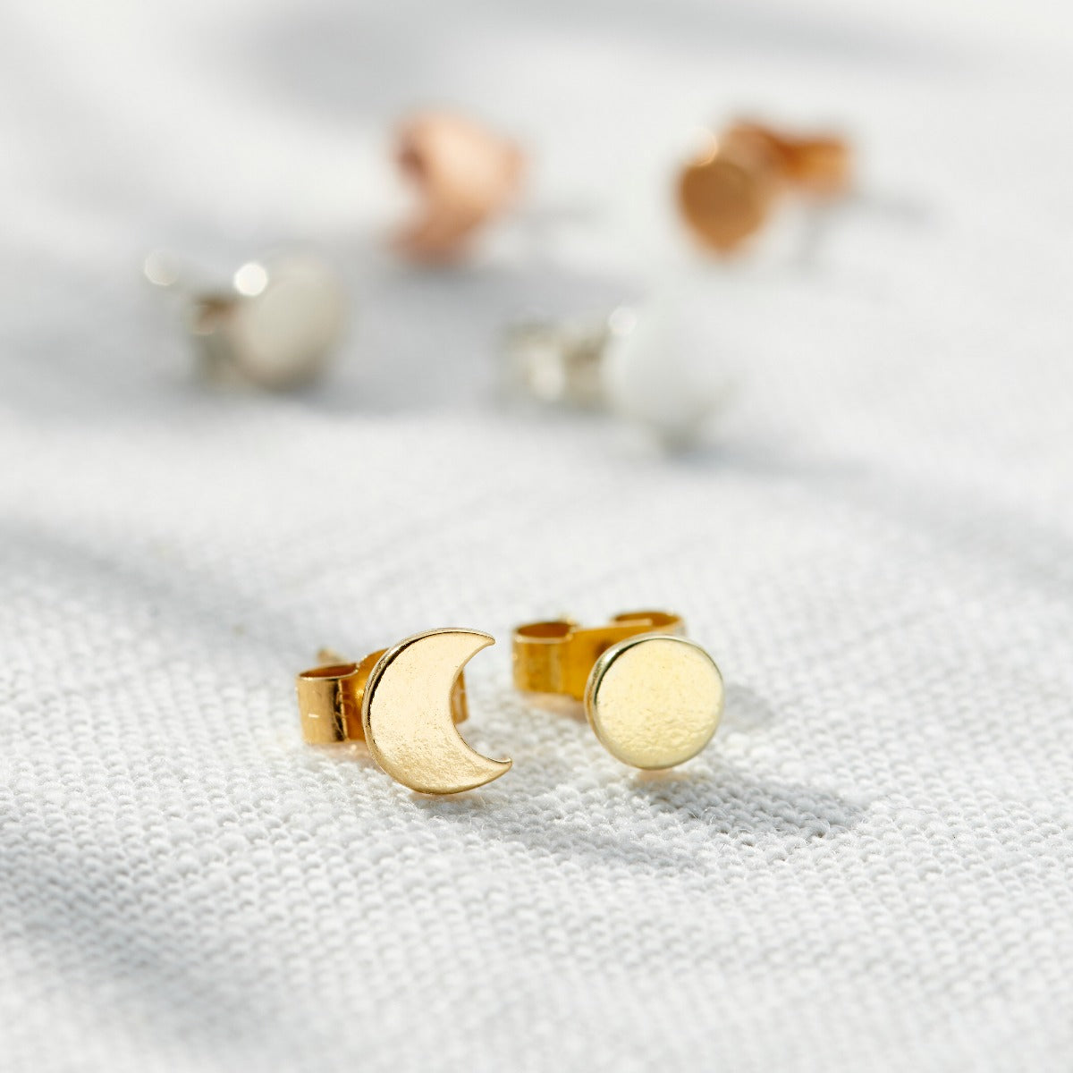 Sun & Moon Stud Earrings