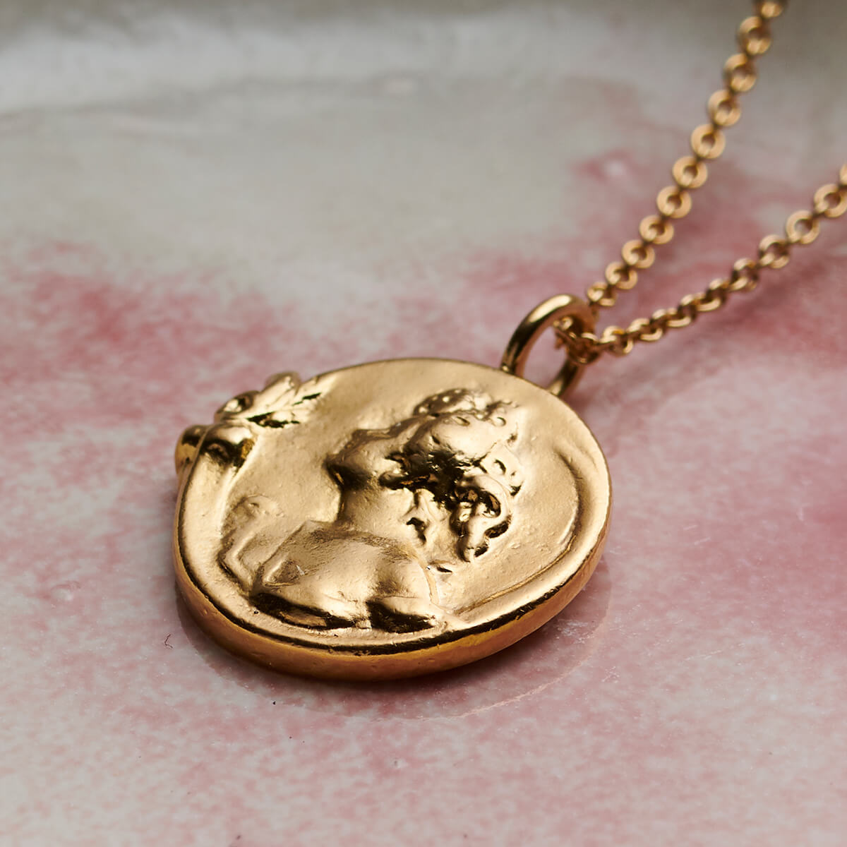 Personalised Cameo Coin Necklace