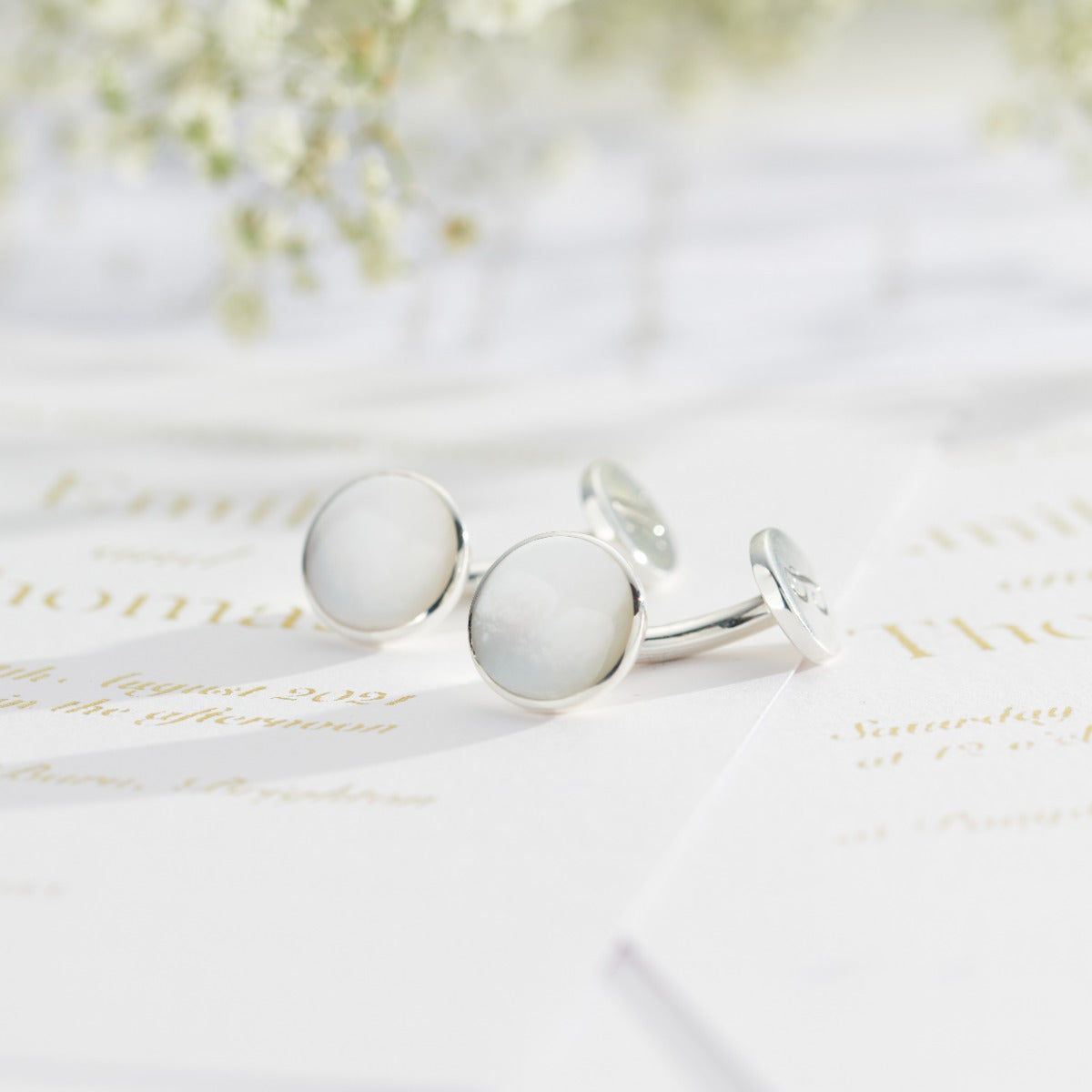 Personalised Mother Of Pearl Cufflinks