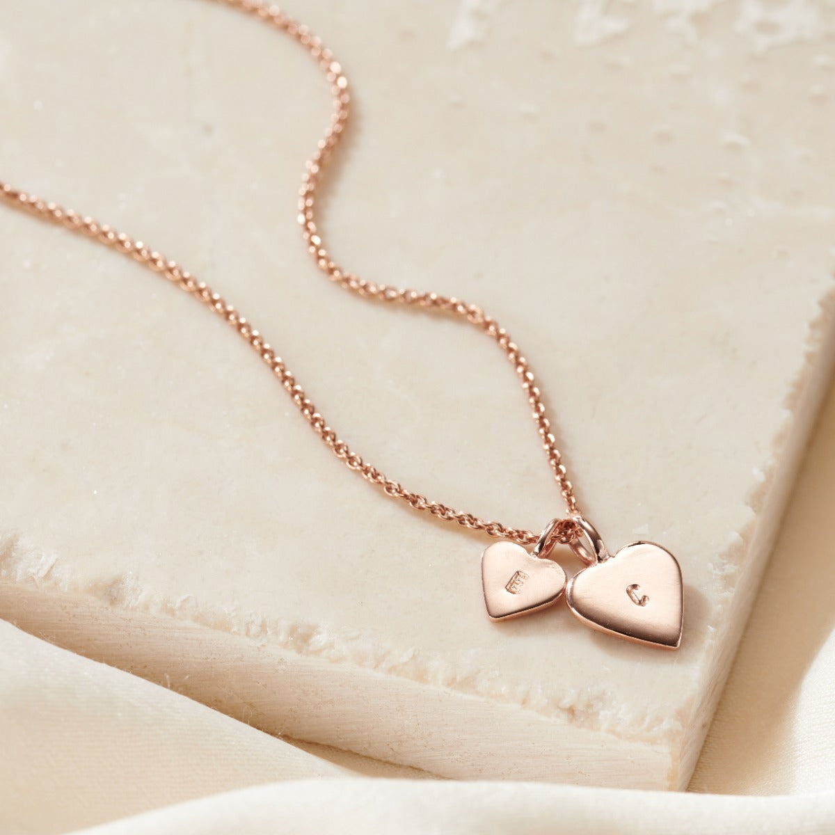 Personalised Mother & Baby Heart Charm Necklace