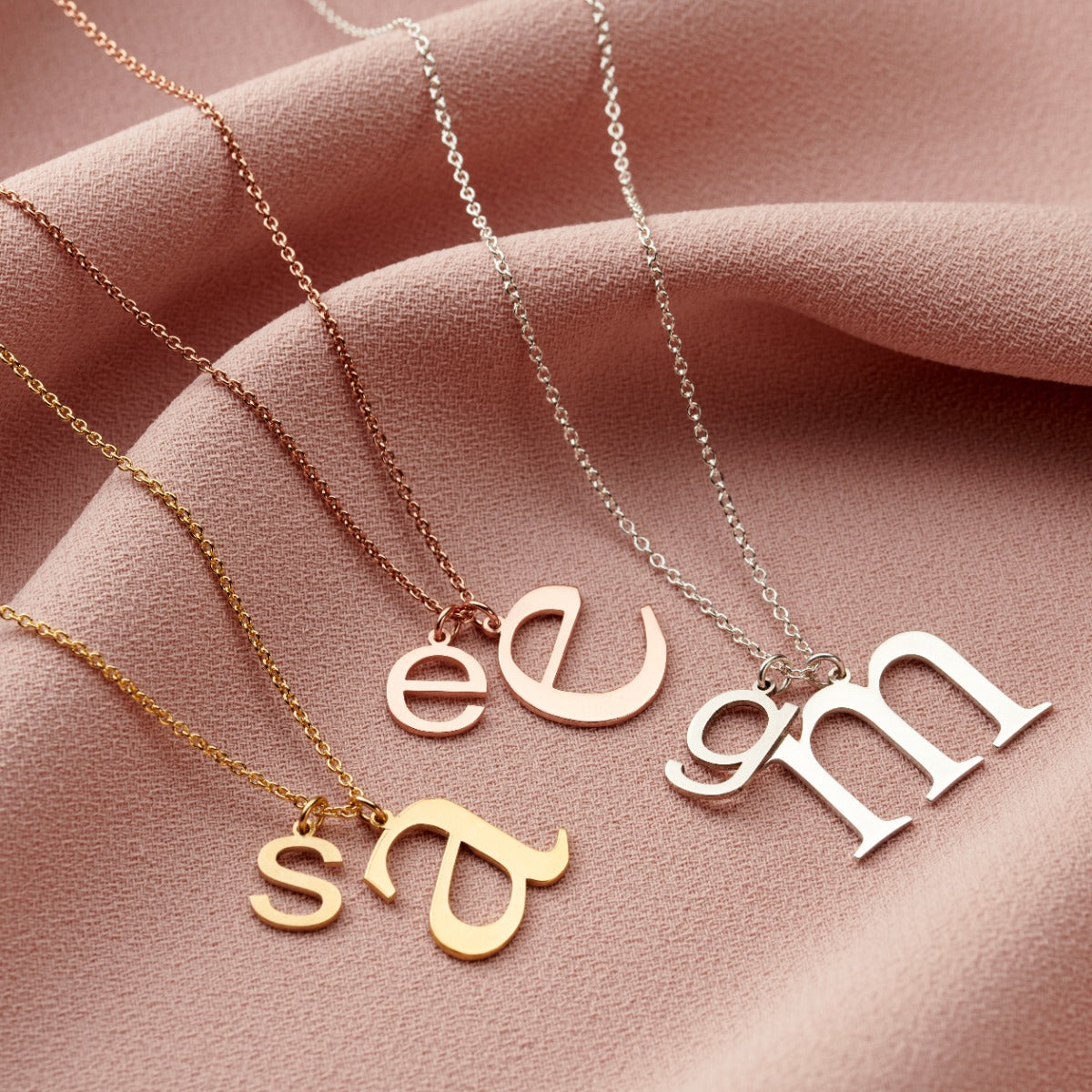 Mummy & Baby Letter Initial Necklace