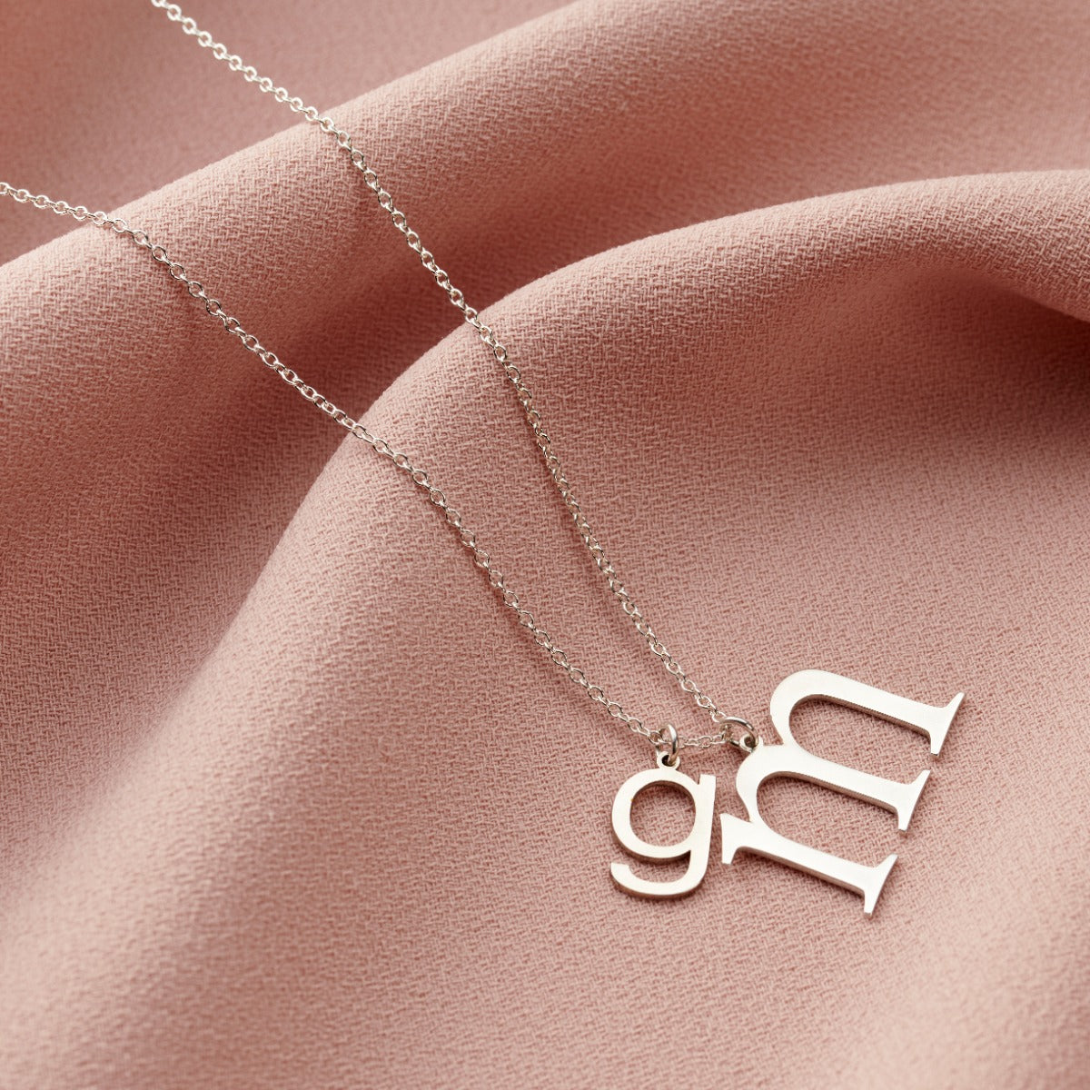 Mummy & Baby Letter Initial Necklace