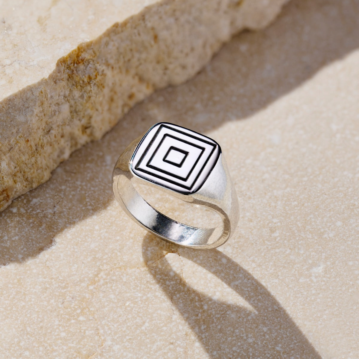 Nautical Signal Flag Engraved Signet Ring