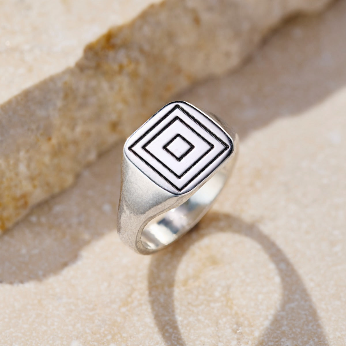 Nautical Signal Flag Engraved Signet Ring