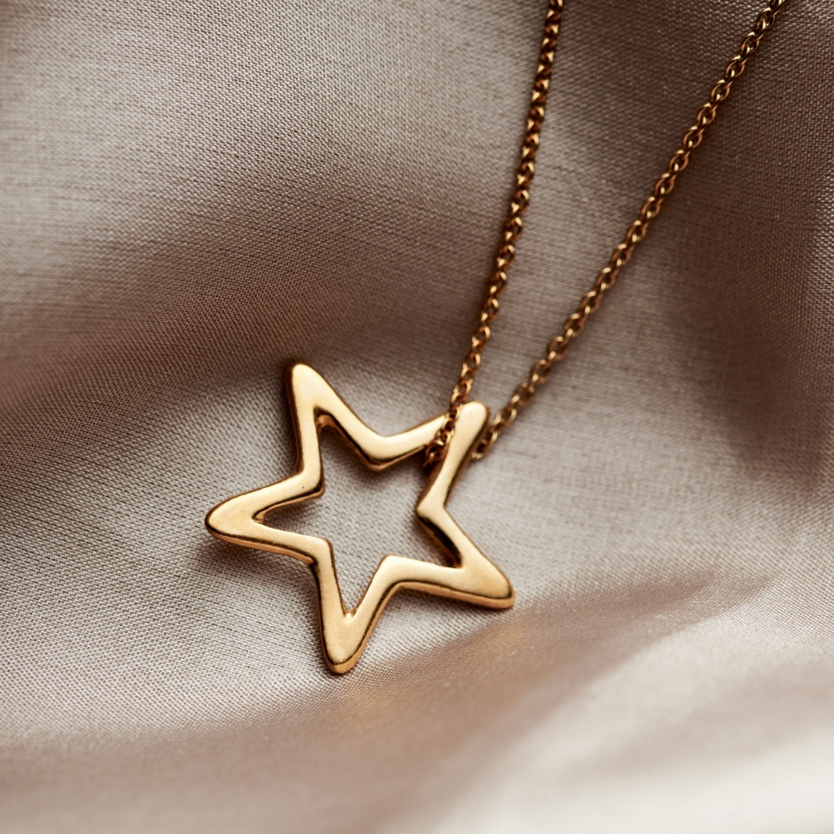 Personalised Open Star Necklace