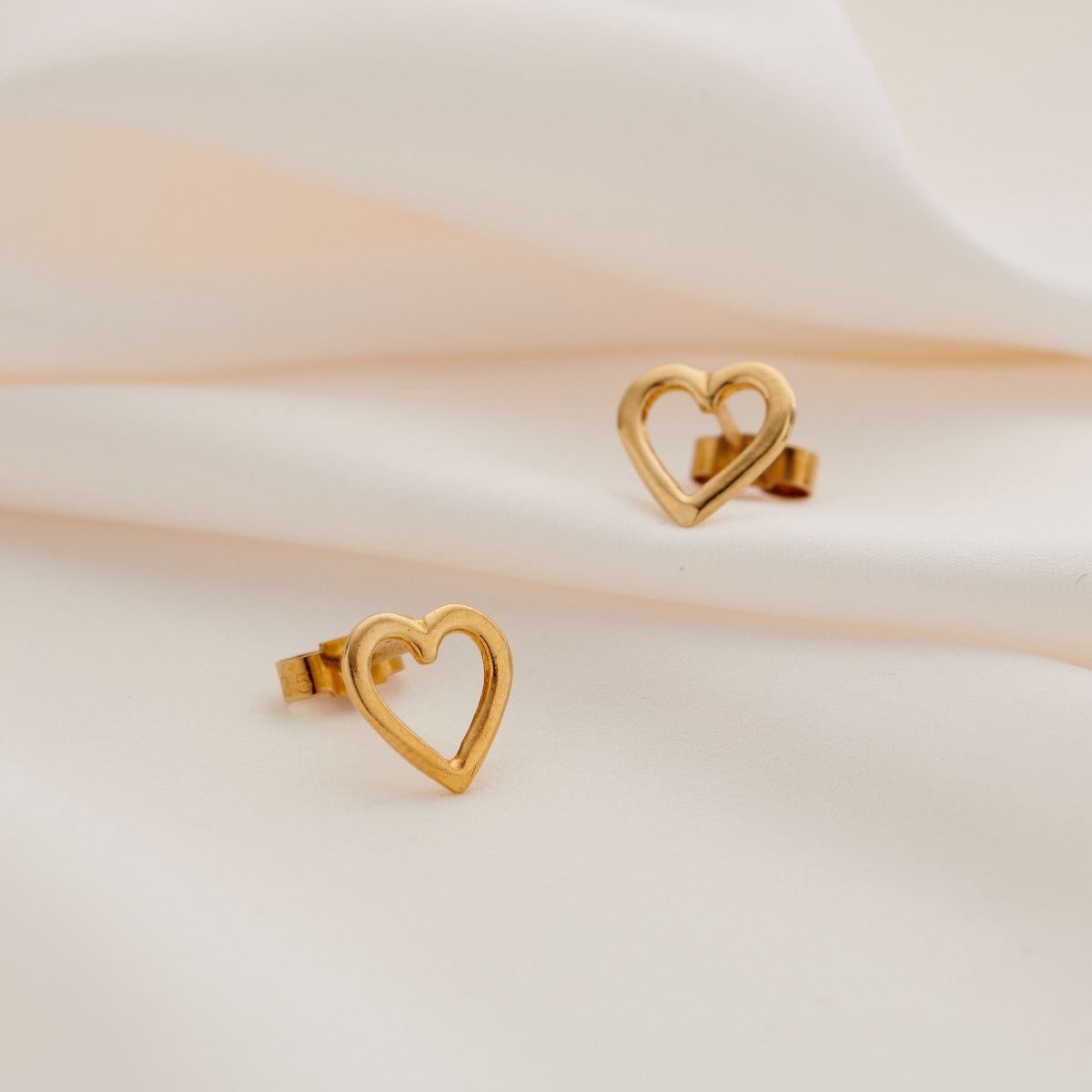 Petite Love Heart Stud Earrings