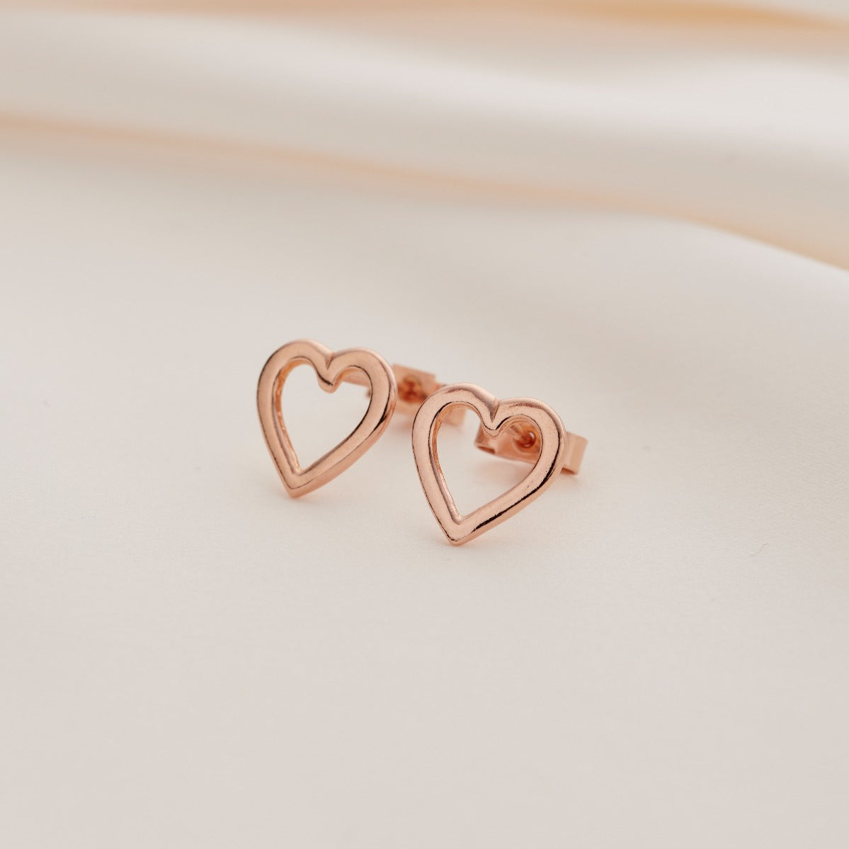 Petite Love Heart Stud Earrings