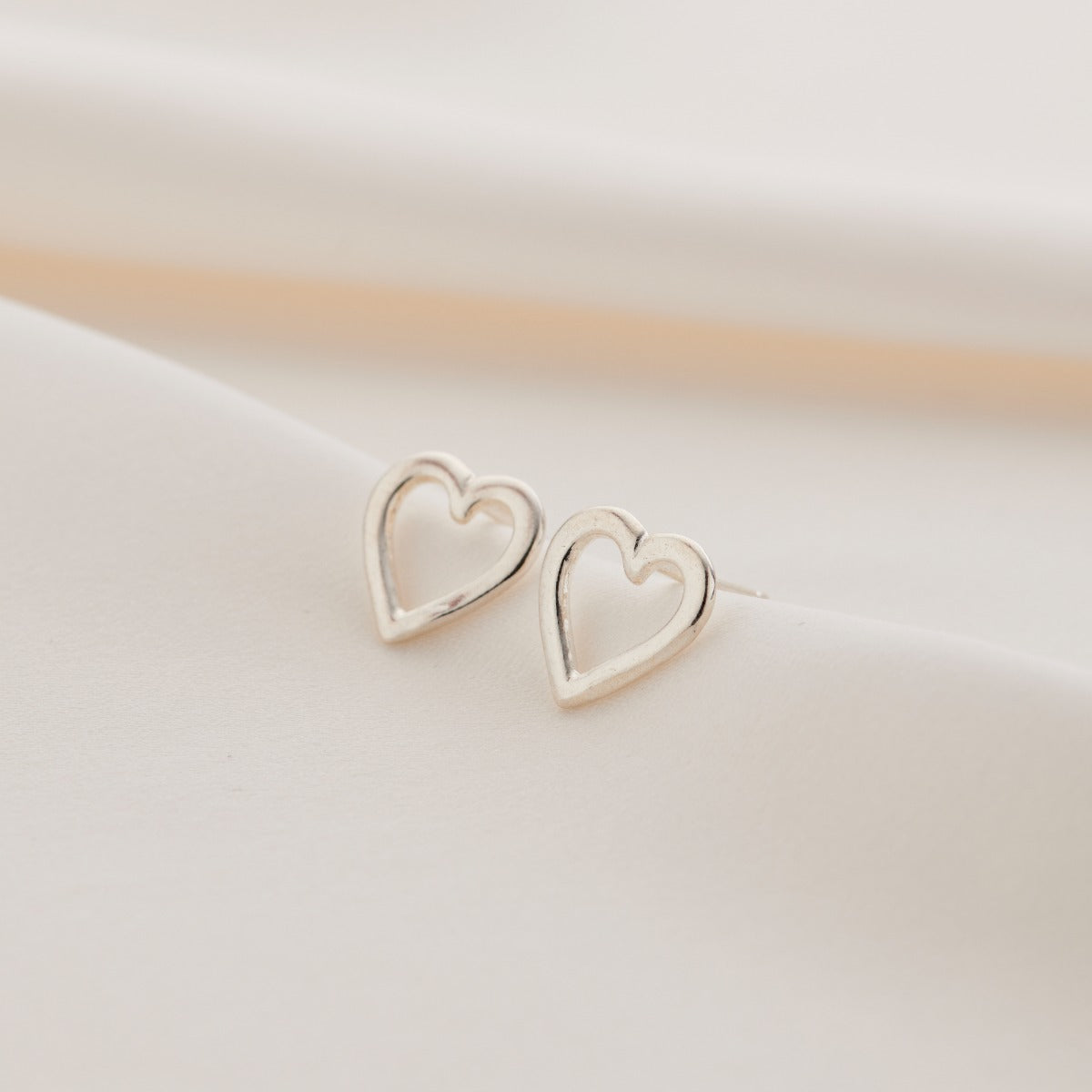 Petite Love Heart Stud Earrings