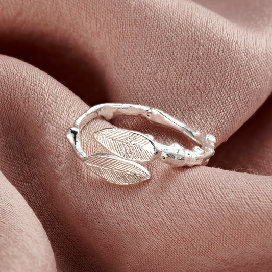 Leaf & Twig Open Ring