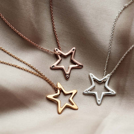 Personalised Open Star Necklace