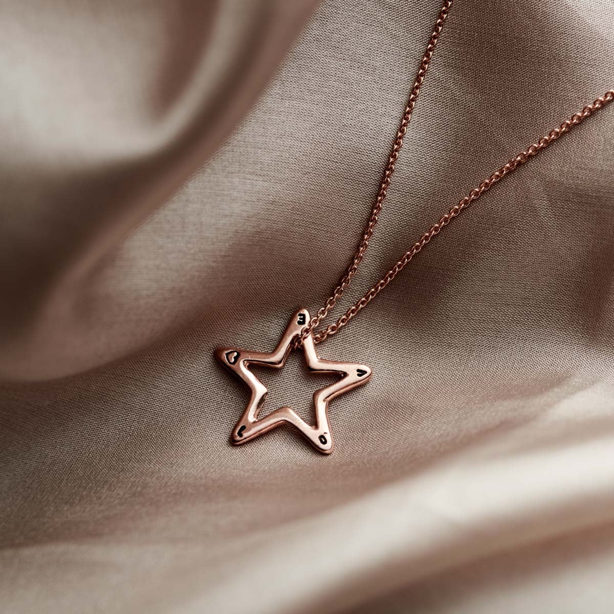 Personalised Open Star Necklace