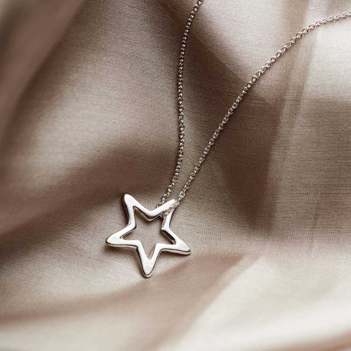 Personalised Open Star Necklace