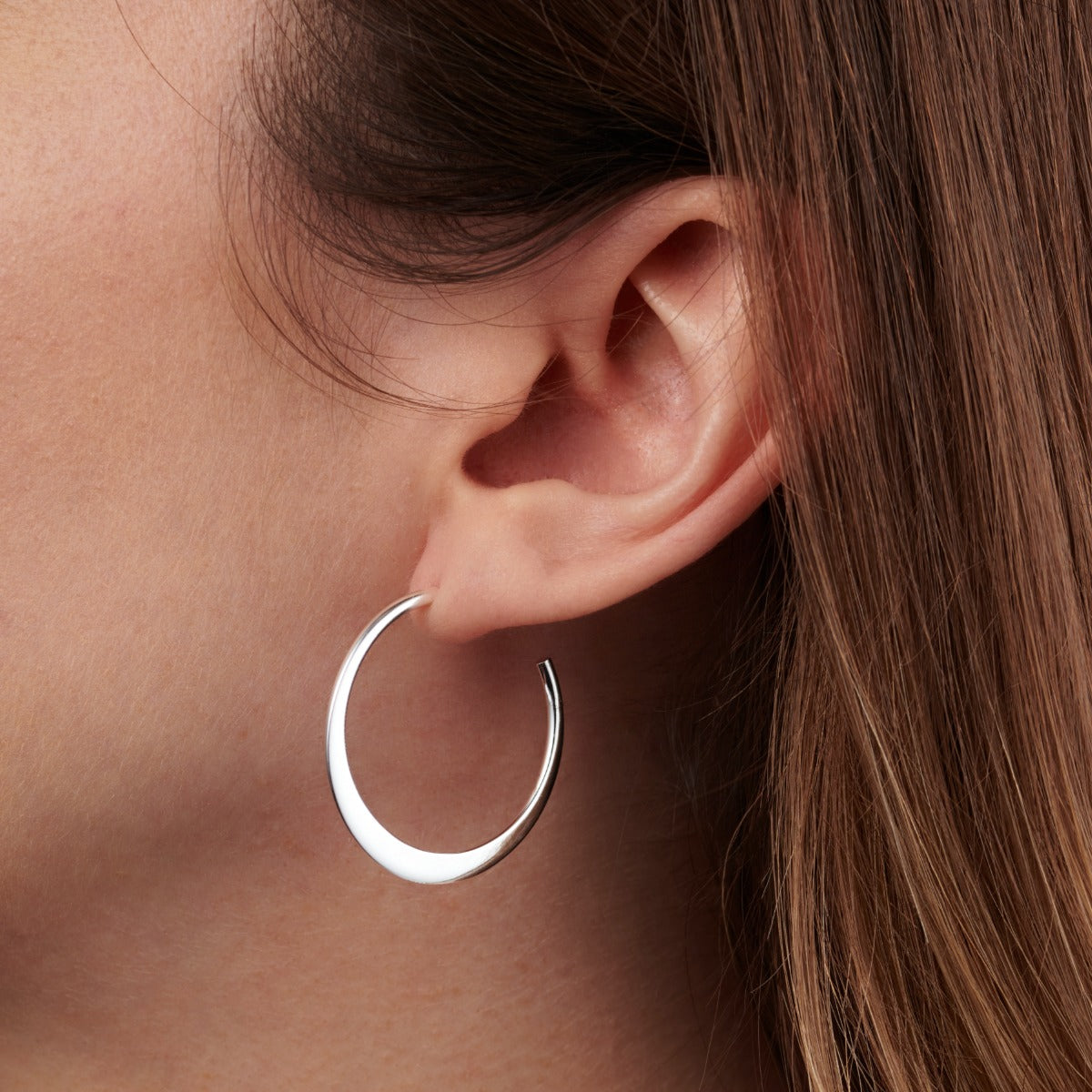 Verse Open Hoop Earrings