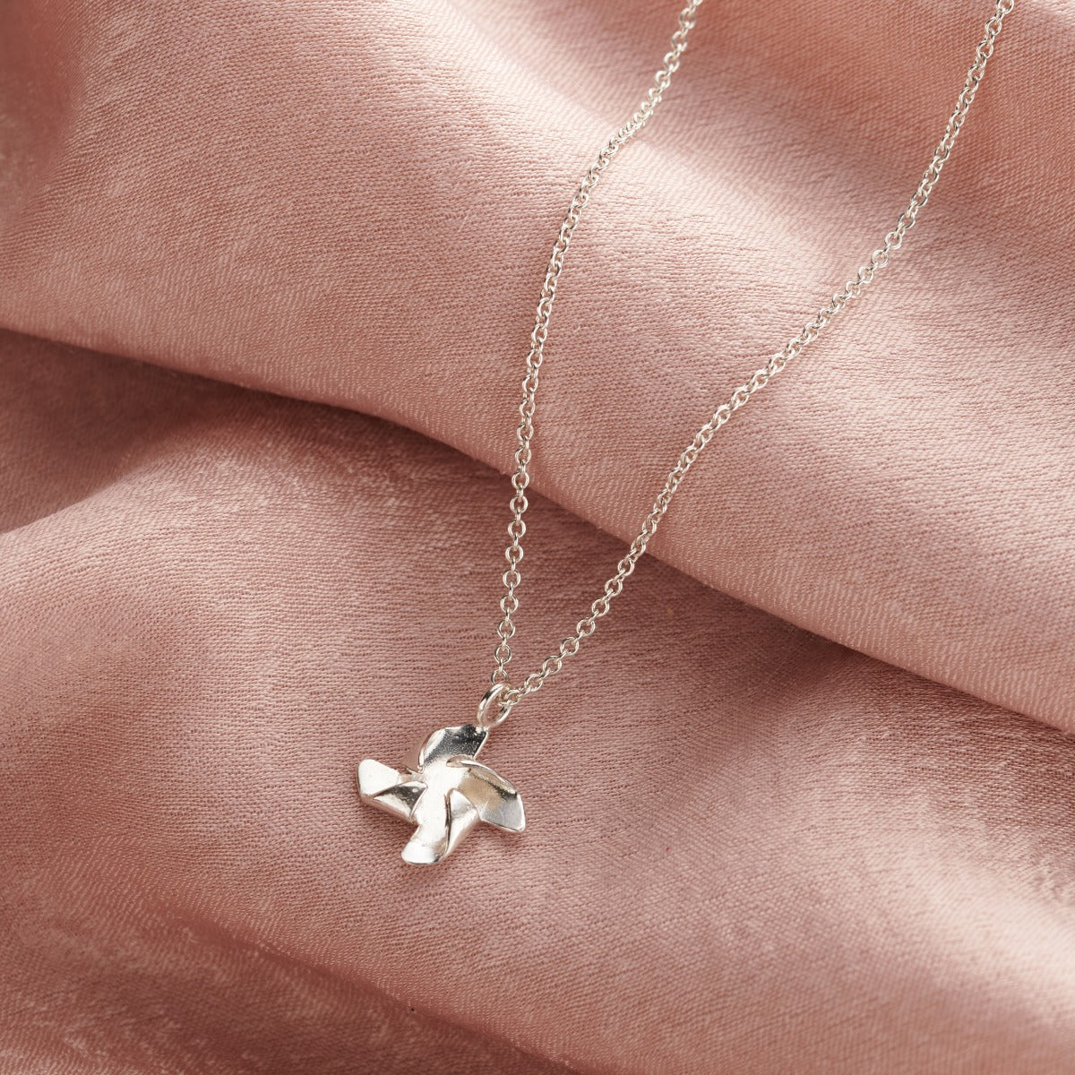 Origami Flower Charm Necklace