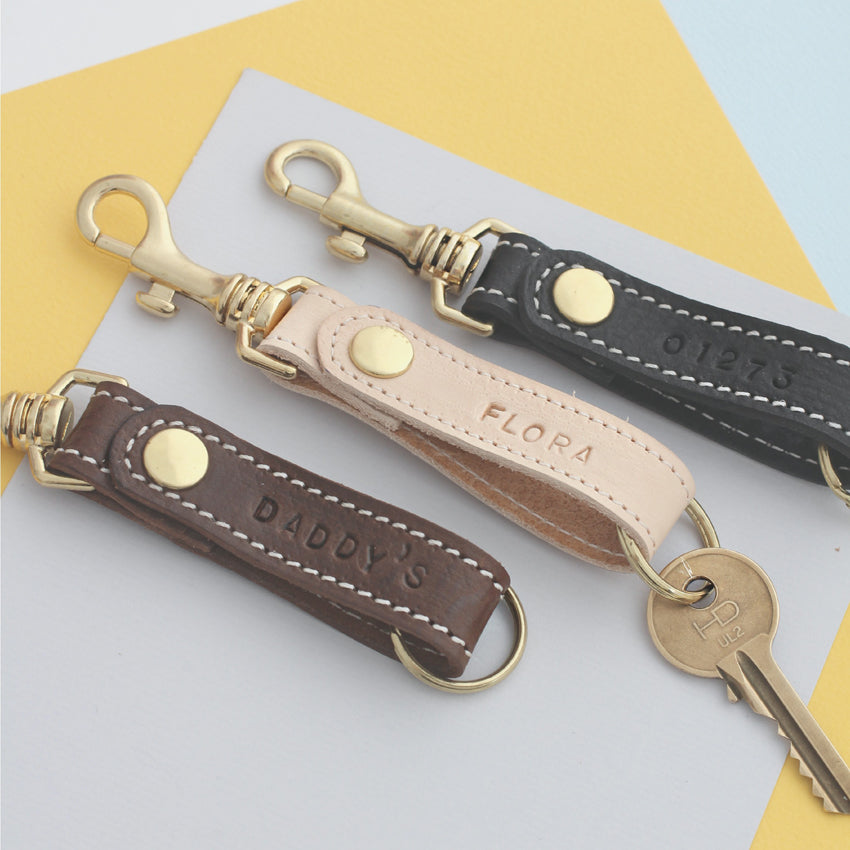 Personalised Leather Key Fob