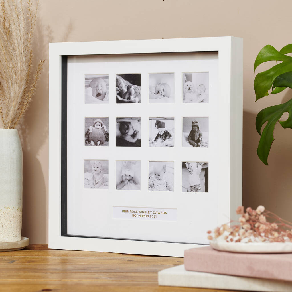 My First Year Personalised Square Photo Frame