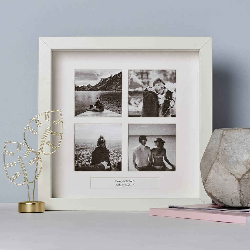 Personalised Four Windows Photo Frame