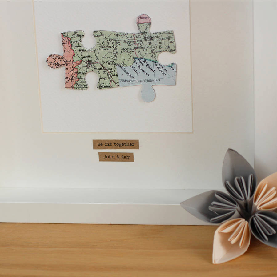 Personalised Jigsaw Puzzle Map Picture