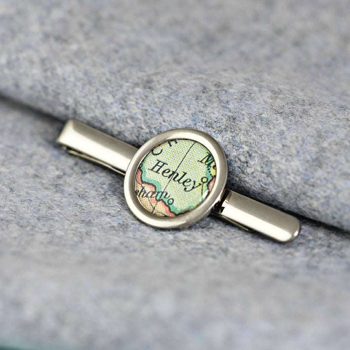 Personalised Vintage Map Tie Clip