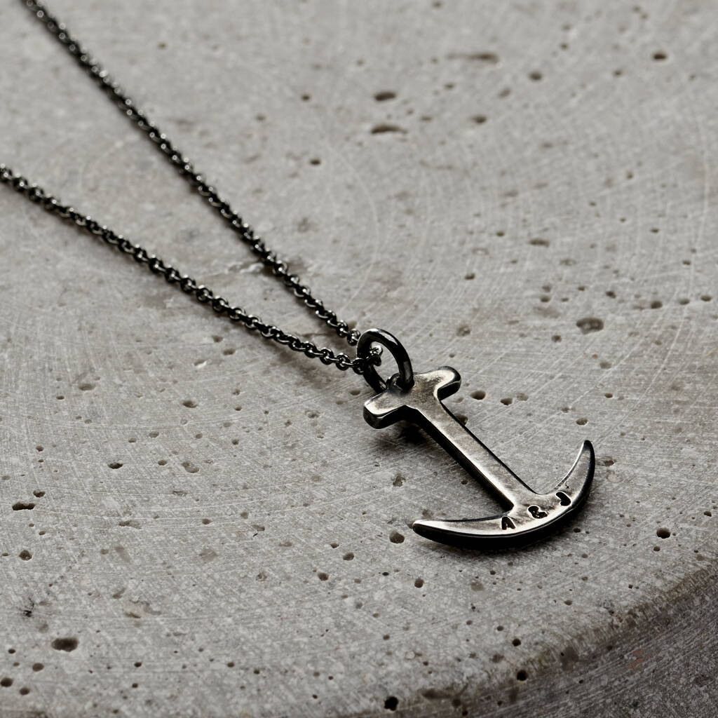 Men's Personalised Anchor Necklace