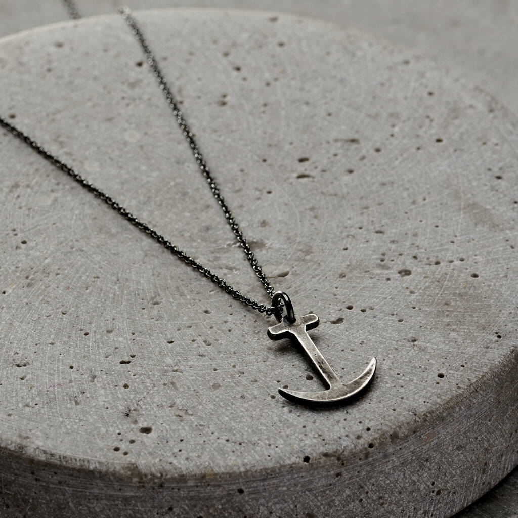 Men's Personalised Anchor Necklace