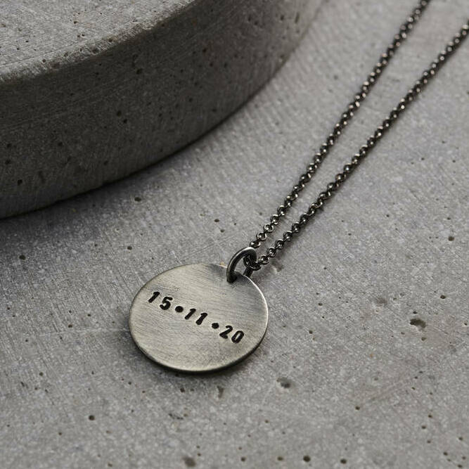 Men's Personalised Disc Necklace