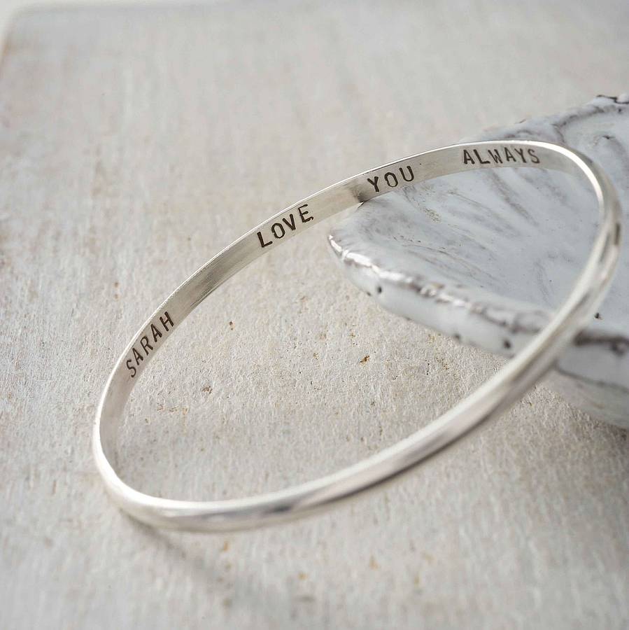 Personalised Script Bangle