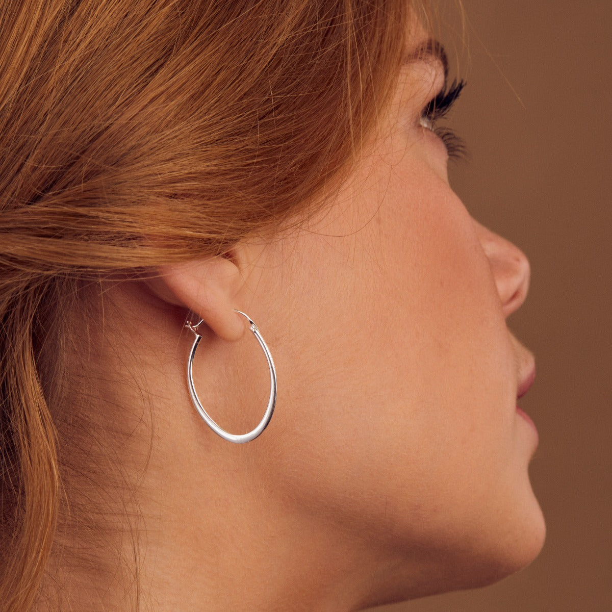 Oval Hoop Earrings