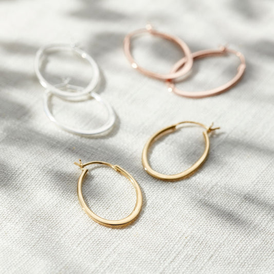 Oval Hoop Earrings