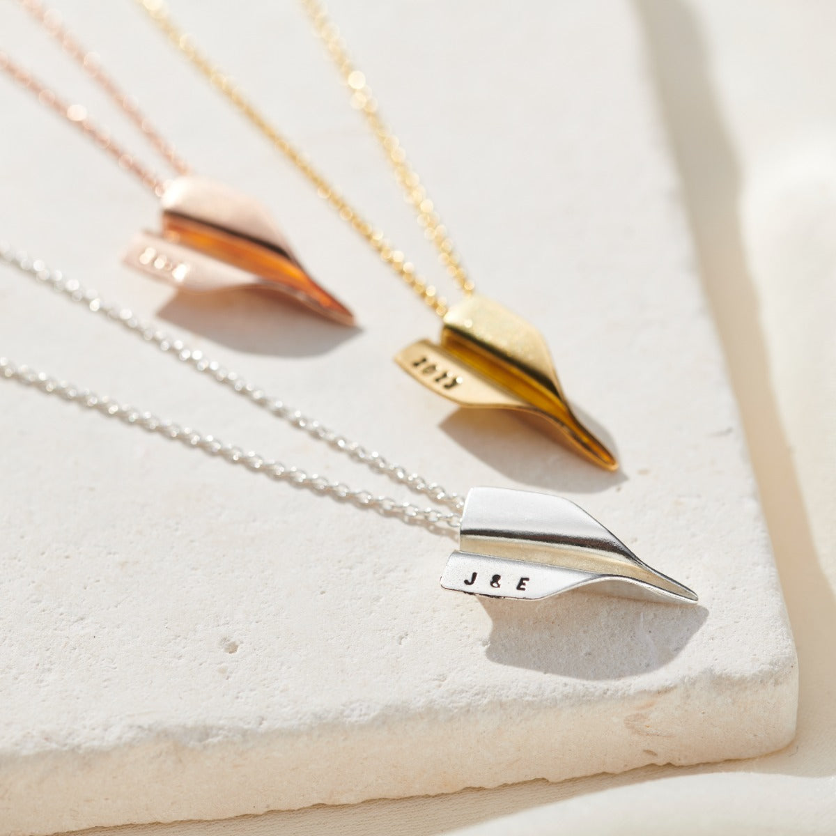 Personalised Paper Plane Necklace