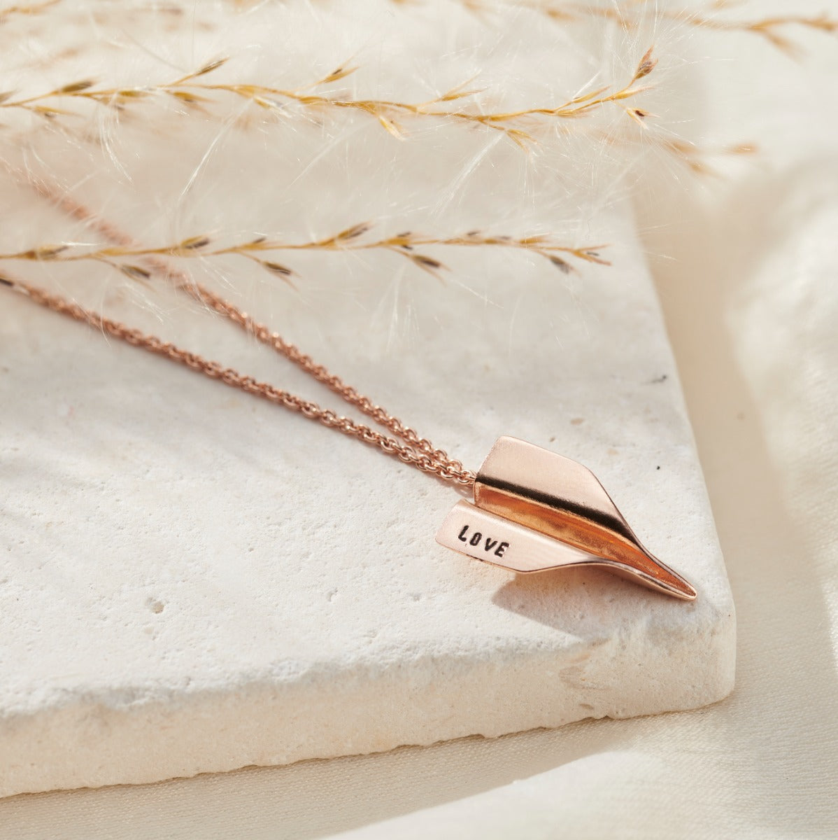 Personalised Paper Plane Necklace