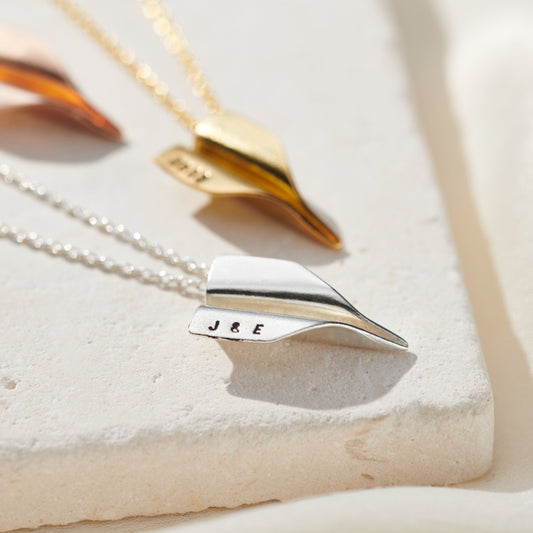 Personalised Paper Plane Necklace