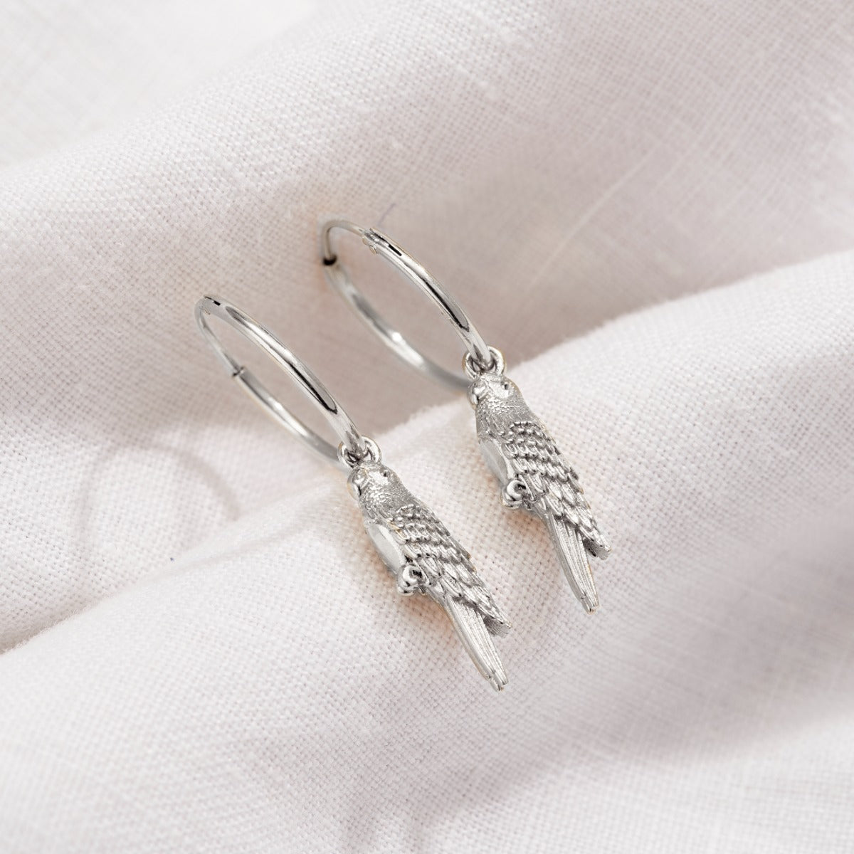 Soulmate Parrot Charm hoop Earrings