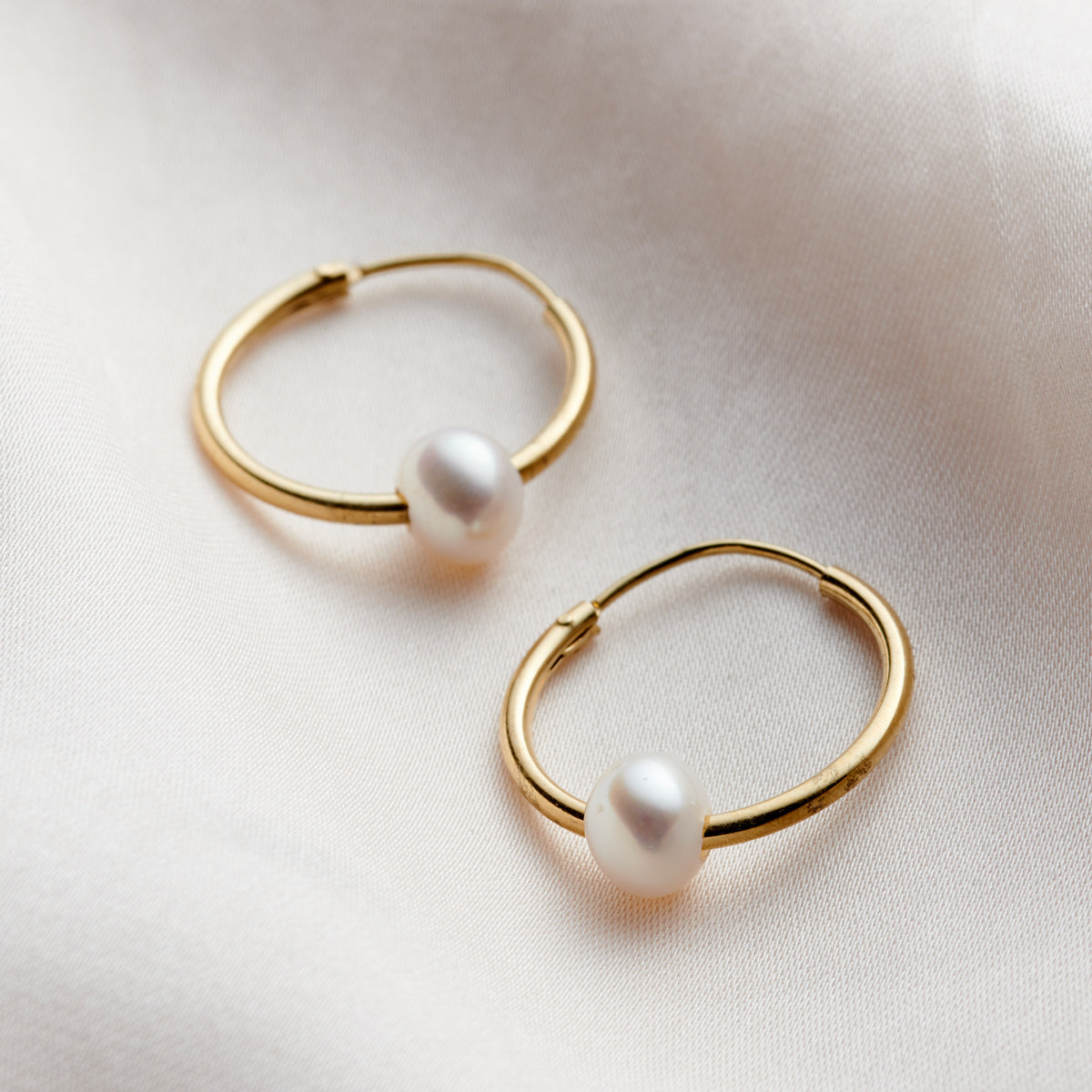 Pearl Hoop Earrings