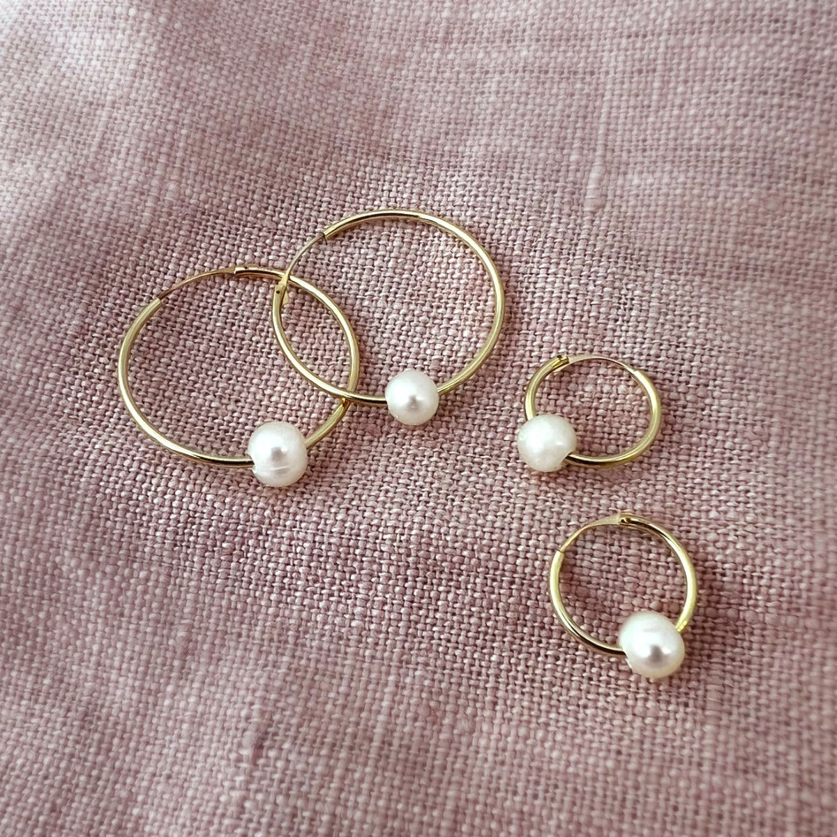 Pearl Hoop Earrings