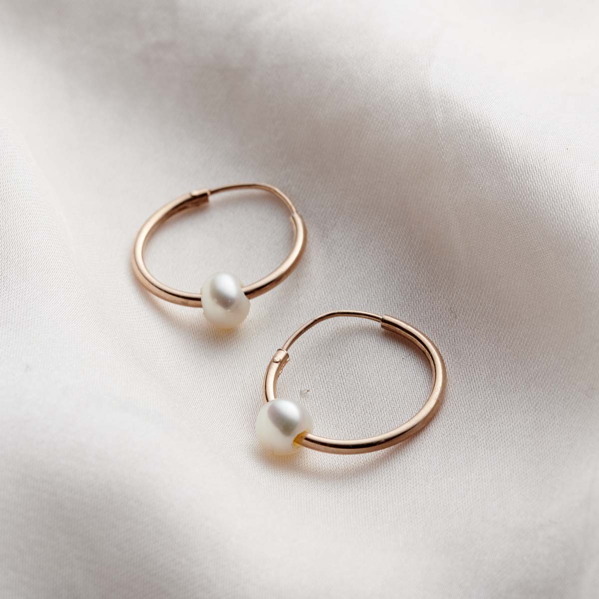 Pearl Hoop Earrings